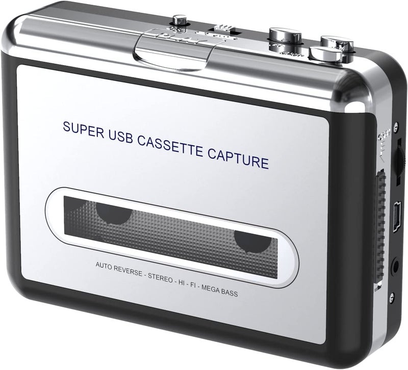 DigitNowCassette Tape To MP3 CD Converter Via USB,Portable USB Cassette Tape Player Capture MP3 Audio Music,Compatible With Laptop and Personal Computer,Convert Walkman Tape Cassette To MP3 Format - Image 1